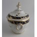 SOLD Worcester Oval Shanked Sucrier and Cover, Blue and Gilt Decoration with 'Bluebell pattern', Body repaired with staples, c1795 SOLD 