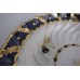 Worcester Oval Shanked Trio, Blue and Gilt Decoration with 'Bluebell pattern', c1795