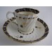 SOLD Worcester Oval Shanked Coffee Cup and Saucer, Blue and Gilt Decoration with 'Bluebell pattern', c1795 SOLD