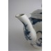 SOLD First Period Worcester Teapot, Cover with Flower Finial, Painted Underglaze Blue with the 'Mansfield' Pattern, c1765-75 SOLD