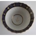 Barr Worcester Tea Bowl & Saucer, Shanked Shape with Blue and Gilt Border and Gilded Thistles, Scratched 'B' mark, c1795