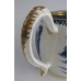 SOLD Caughley globular form Teapot, printed in blue and white with 'Willow Nankin' pattern with richly applied gilding, Salopian 'S' mark, c1785 SOLD