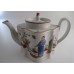 New Hall silver shaped teapot, 'boy chasing butterfly' design, pattern N421, c1795