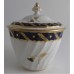SOLD Flight and Barr period Worcester Circular Shanked Sucrier and Cover, Blue and Gilt Decoration with the 'Bluebell' pattern, c1790 SOLD