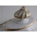 Chamberlain Worcester Sucrier Lid, Oval Shanked shape with Cobalt blue and gilt foliate Decoration, c1795