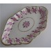 Worcester Rare Spoon Tray, Red Spot Flower Pattern Decoration, Elongated Hexagonal Shape, c1785