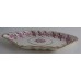 Worcester Rare Spoon Tray, Red Spot Flower Pattern Decoration, Elongated Hexagonal Shape, c1785