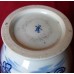 Worcester 'Bat' pattern Tea Canister, ovoid shaped body,  disguised Chinese numeral mark of a '4', c1780