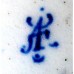 Worcester 'Bat' pattern Tea Canister, ovoid shaped body,  disguised Chinese numeral mark of a '4', c1780