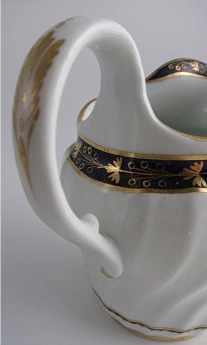 Worcester Circular Shanked Milk Jug, Blue and Gilt Decoration with 'Gilded Thistle', c1795