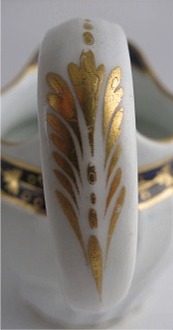 Worcester Circular Shanked Milk Jug, Blue and Gilt Decoration with 'Gilded Thistle', c1795