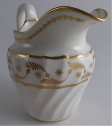 Worcester 'Flight & Barr' Period 'Waisted' Shanked Jug, with Delicate Gilded Decoration, c1795