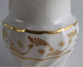 Worcester 'Flight & Barr' Period 'Waisted' Shanked Jug, with Delicate Gilded Decoration, c1795