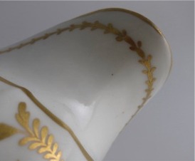 Worcester 'Flight & Barr' Period 'Waisted' Shanked Jug, with Delicate Gilded Decoration, c1795