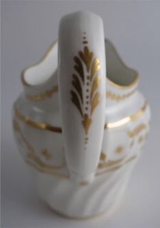 Worcester 'Flight & Barr' Period 'Waisted' Shanked Jug, with Delicate Gilded Decoration, c1795