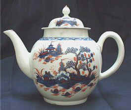 ... an eighteenth century Worcester teapot, dating from 1765-1770...