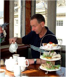 Taking tea at Charlotte's Tea Rooms in Truro, Cornwall