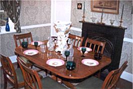 Dining table in Charles Dickens birthplace