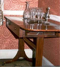 Mahogany sofa table in Dickens birthplace parlour