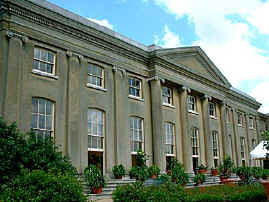 The facade of Ickworth House.