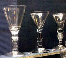 very fine early baluster stemmed glasses