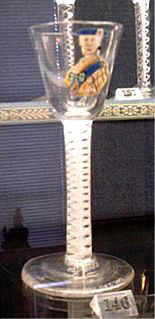 example of engraved 'Jacobite' wine glass