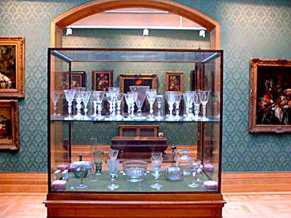 ... part of the collection of eighteenth century drinking glasses ...