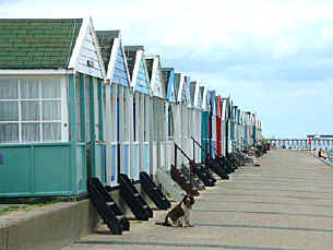 One of Southwold's claims to fame, is the very pretty row of brightly coloured beach huts, that stretch out along the promenade.
