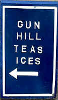 At the far South end of the beach huts is a beach style caf called 'Gun Hill'.