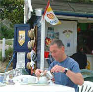 At the far South end of the beach huts is a beach style caf called 'Gun Hill'.