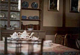 Set for tea in the Housekeeper's Room
