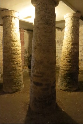 The basement support to the East Staircase at Chastleton House