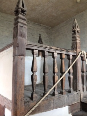 The final landing of the West Staircase at Chastleton House